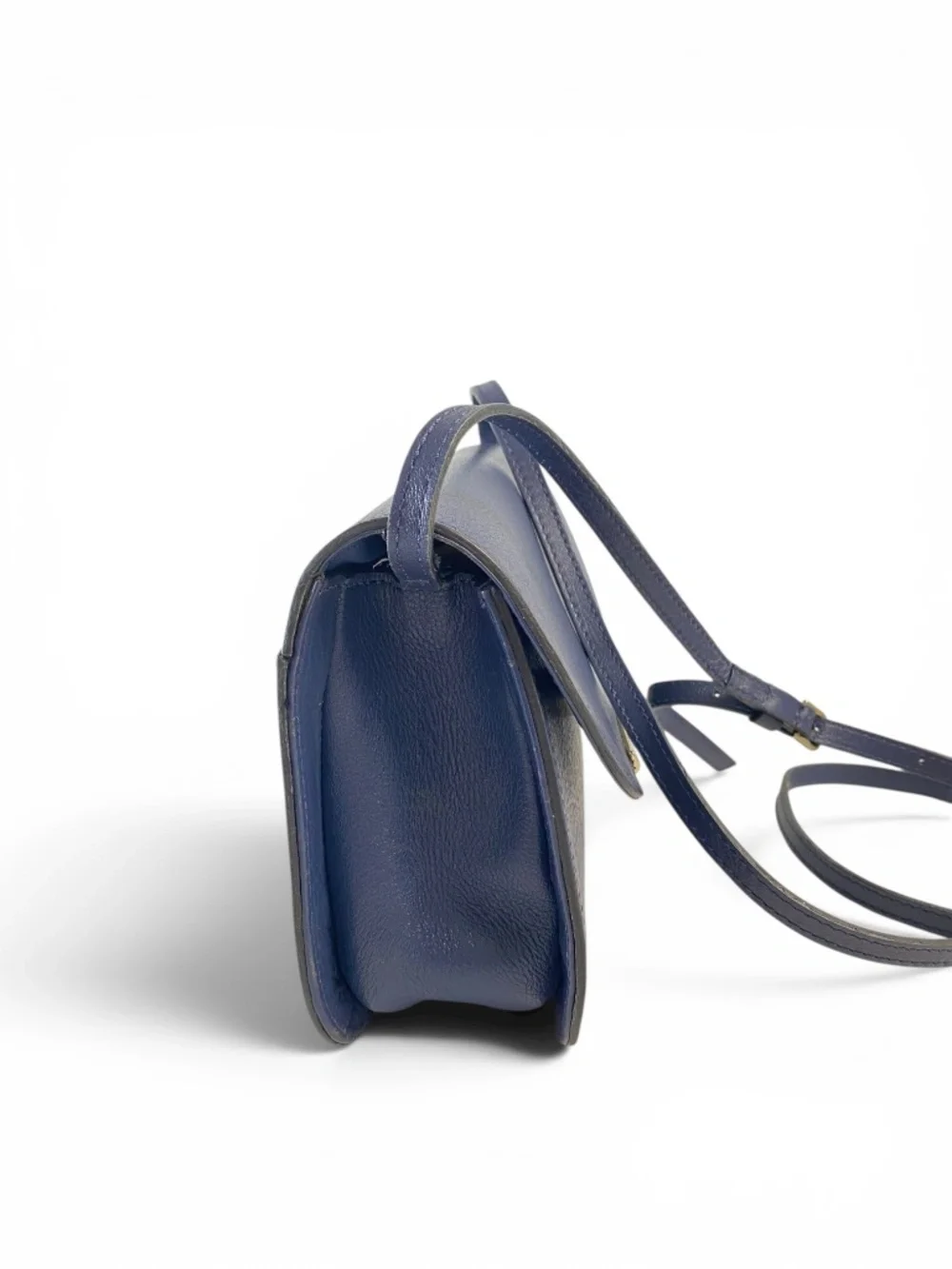 Arezzo Crossbody Leather Bag in Blue - Picture 5 of 10